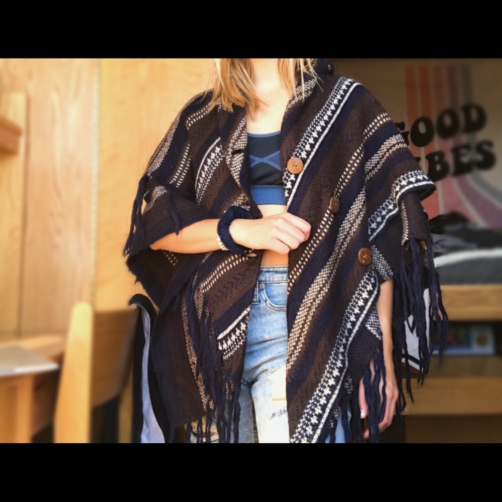 Brown Striped Cardigan